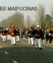 Delegación del Cuerpo de Bomberos de El Monte, durante el desfile.