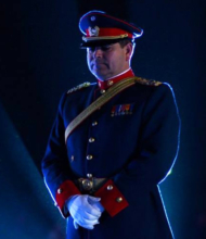 Mayor Sandro Yáñez A., Director de la Banda de Conciertos del Ejército y Director del Tattoo Militar Chile 2017.