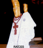Pequeña imagen de María de Rapa-Nui, que simboliza a Nuestra Señora del Carmen.