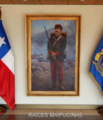 Hermoso cuadro al óleo del Sargento 2º Daniel Rebolledo Sepúlveda. ubicado en el hall principal del Instituto.