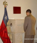 Memorial del Sargento 2º Daniel Rebolledo, cuando estuvo al interior de la Capilla del Dragoneante.