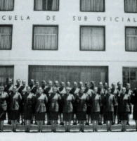 Primer curso de Soldados Dragoneantes (mujeres), que ingresaron a la Escuela de Suboficiales en su Cuartel de Maipú.