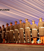 Delegación de Alumnos Dragoneantes de la Escuela de Suboficiales del Ejército, asistente a la ceremonia.