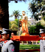 Las imágenes de la Virgen del Carmen peregrinaron desde Arica y Punta Arenas hacia Santiago, pasando por los diferentes cuarteles y reparticiones del Ejército (5)