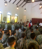 Los días previos al 5 de abril. las dos imágenes permanecieron en la Escuela de Suboficiales del Ejército, donde fueron veneradas por el personal y alumnos dragoneantes (2)