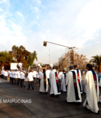 Solemne peregrinación a primera hota del día 5 de abril, desde el Estadio Municipal Coronel Santiago Bueras, hasta el Santuario Nacional de Maipú (67)